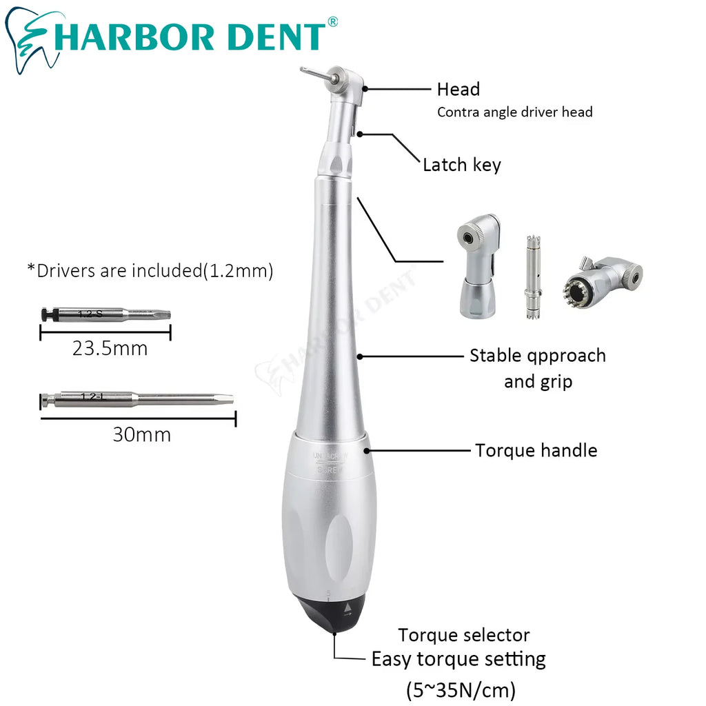 Dental Implant Universal Torque Wrench Handpiece Screwdriver Prosthetic Kit With 16Pcs Screws Dental Clinic Implant Repair Tools