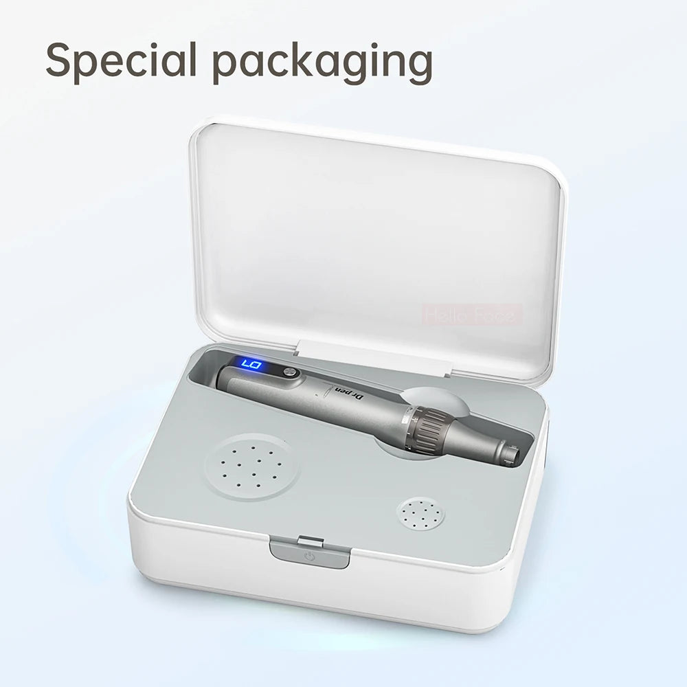 Authentic Dr. Pen M8S Microneedling Pen – 0.25mm Needles, 6 Speeds, Battery Display, Anti-Backflow Cartridges