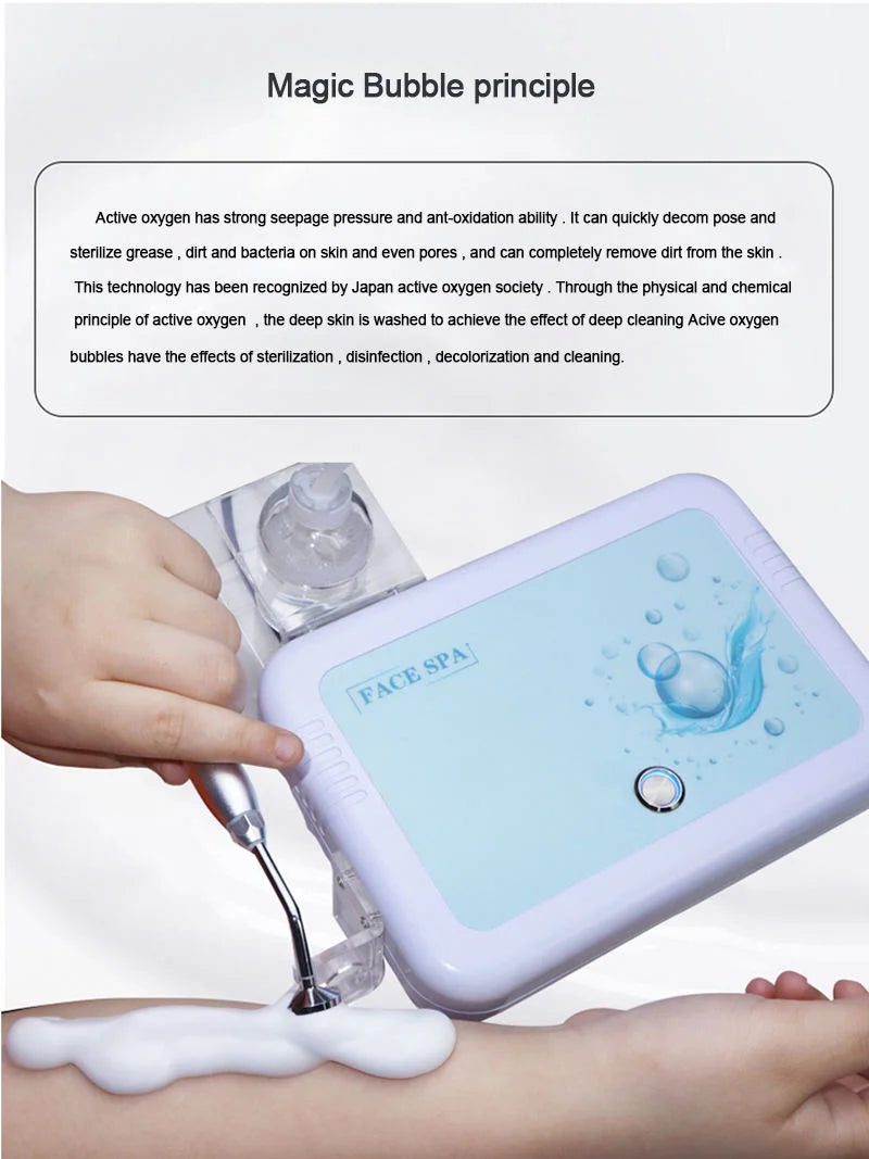 Oxygen Magic Bubble Machine Facial Cleansing Instrument Deep Clean Remove Mites Whitening Rejuvenation Face Care SPA BeautySalon
