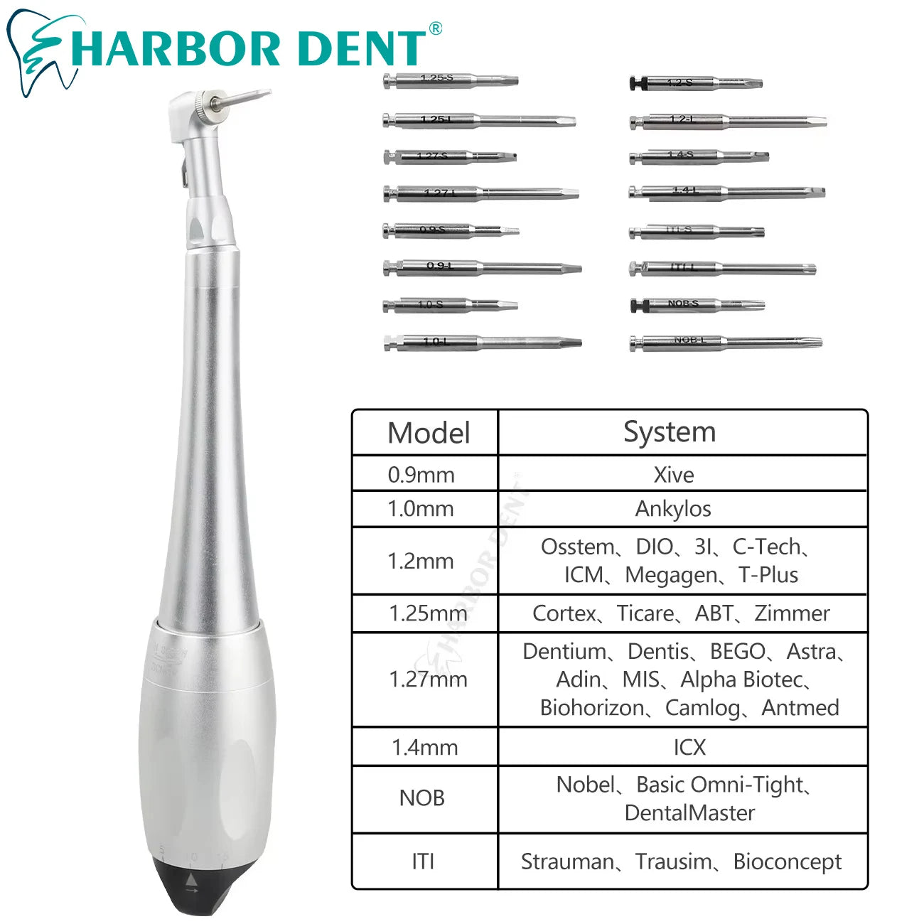 Dental Implant Universal Torque Wrench Handpiece Screwdriver Prosthetic Kit With 16Pcs Screws Dental Clinic Implant Repair Tools