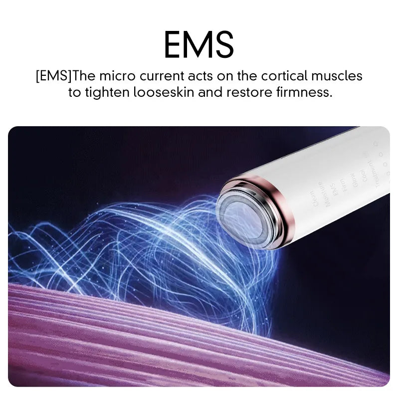 Multifunctional Microcurrent Facial Beauty Device 3 Color LED Light Face Neck Massager for Skin Rejuvenation Lifting Tightening