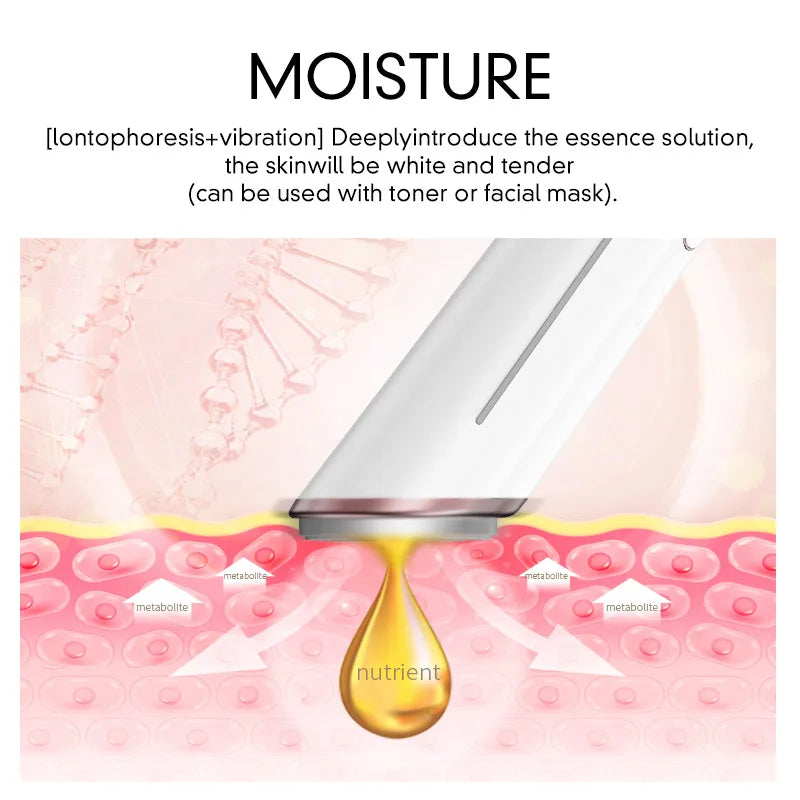 Multifunctional Microcurrent Facial Beauty Device 3 Color LED Light Face Neck Massager for Skin Rejuvenation Lifting Tightening